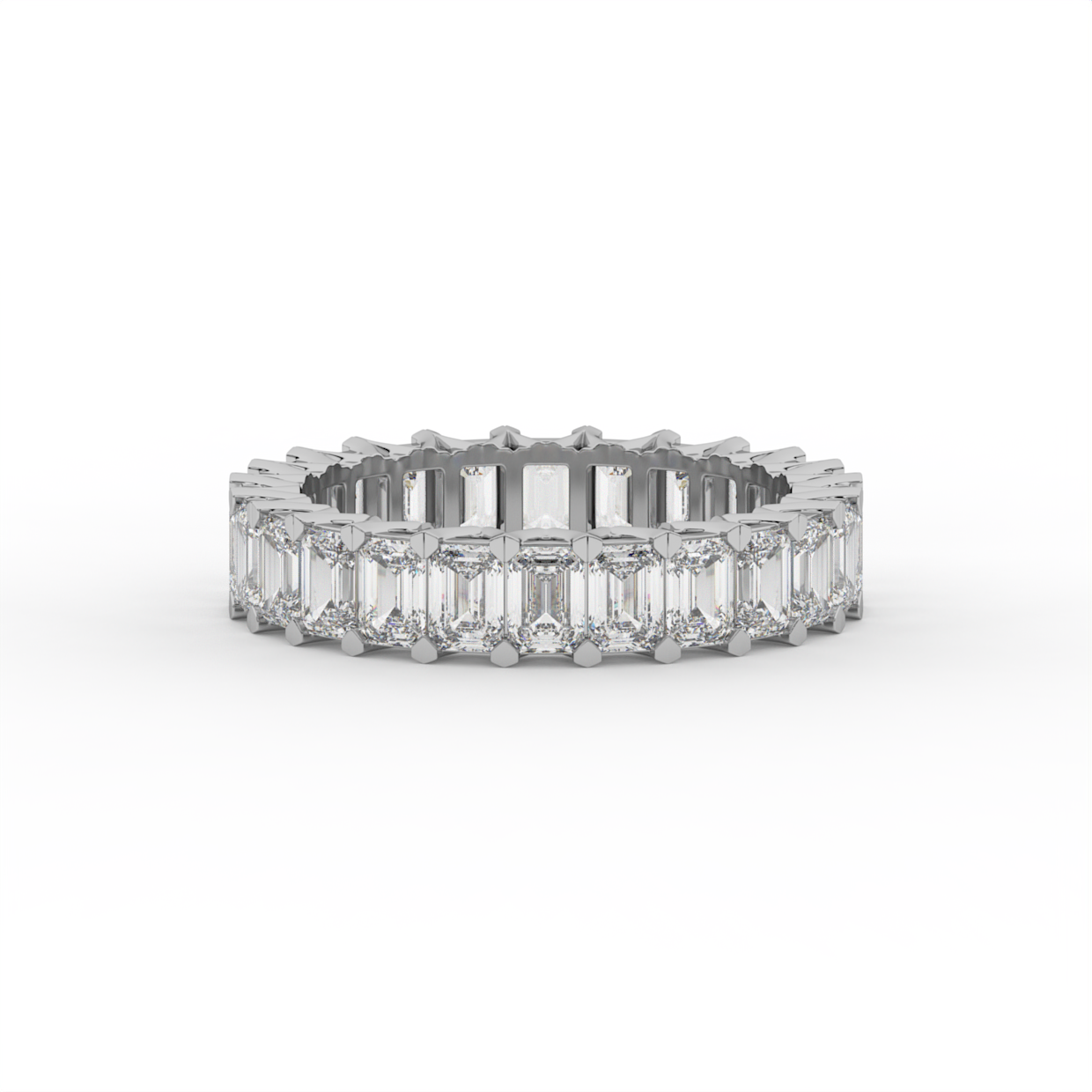 Emerald Cut Diamond Eternity Band Ring image 4