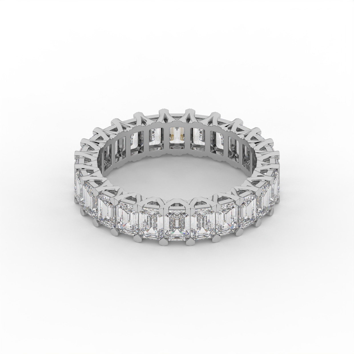 Emerald Cut Diamond Eternity Band Ring image 5
