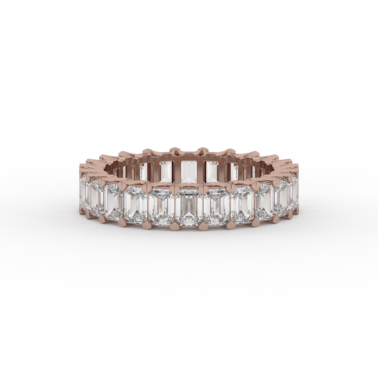 Emerald Cut Diamond Eternity Band Ring image 2