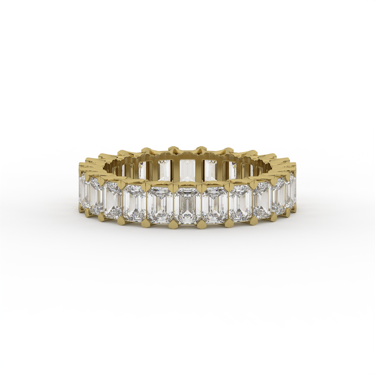 Emerald Cut Diamond Eternity Band Ring image 1