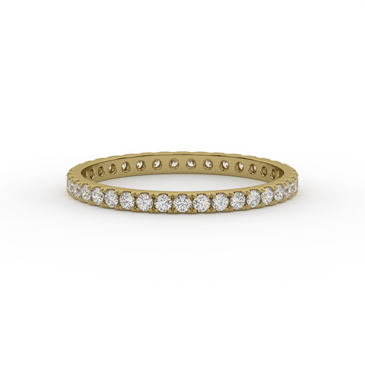 Round Diamond Pavé Eternity Band Ring image 1