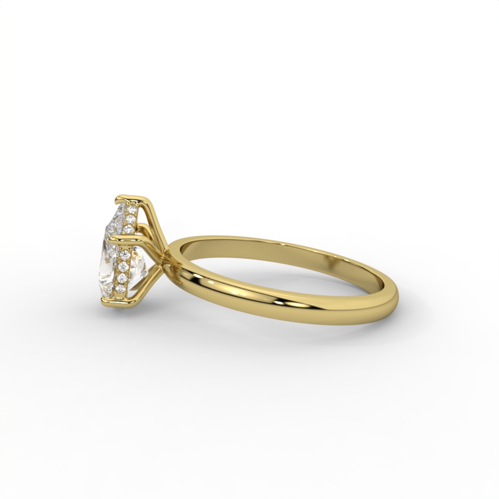 Pear Cut Diamond Solitaire Engagement Ring image 3