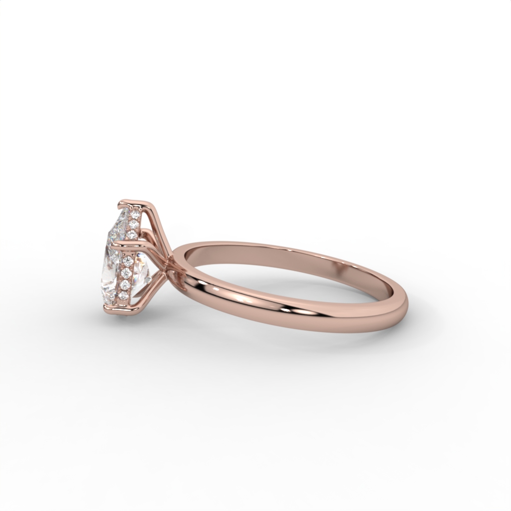 Pear Cut Diamond Solitaire Engagement Ring image 6