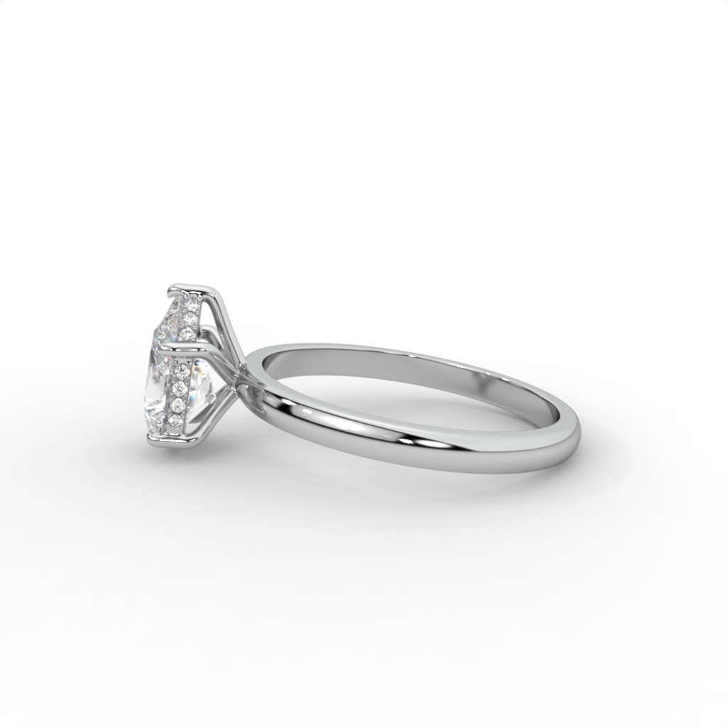 Pear Cut Diamond Solitaire Engagement Ring image 9