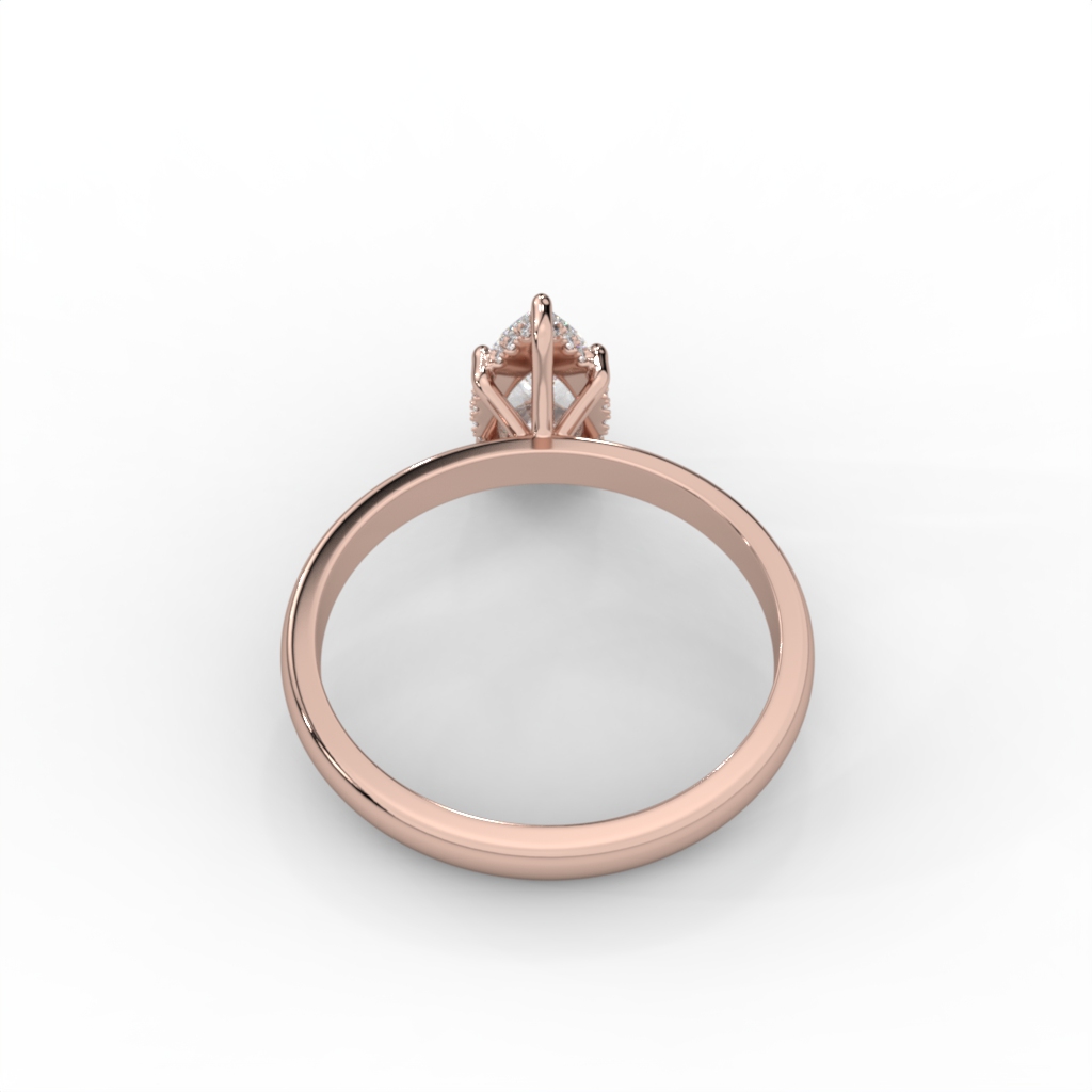 Pear Cut Diamond Solitaire Engagement Ring image 7