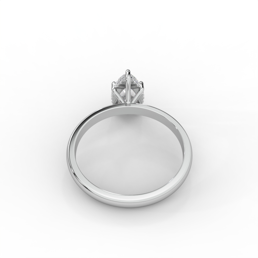 Pear Cut Diamond Solitaire Engagement Ring image 10